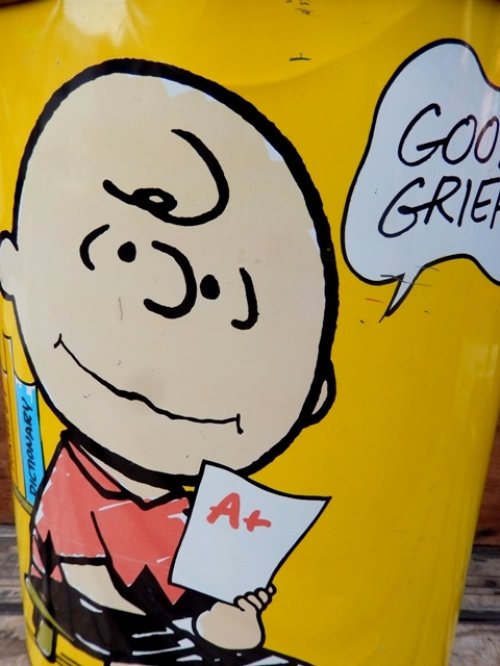 他の写真1: ct-131101-02 Snoopy & Charlie Brown / CHEINCO 70's Trash box (Yellow)