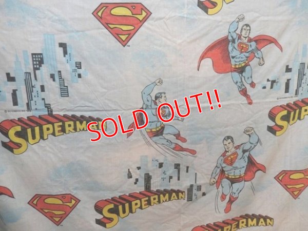 画像1: ct-131106-02 Superman / 70's Flat Sheet (Twin)