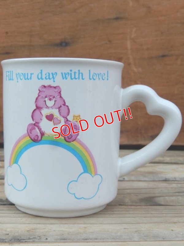 画像1: ct-120710-05 Care Bears / 80's Ceramic Mug "Love a Lot Bear"