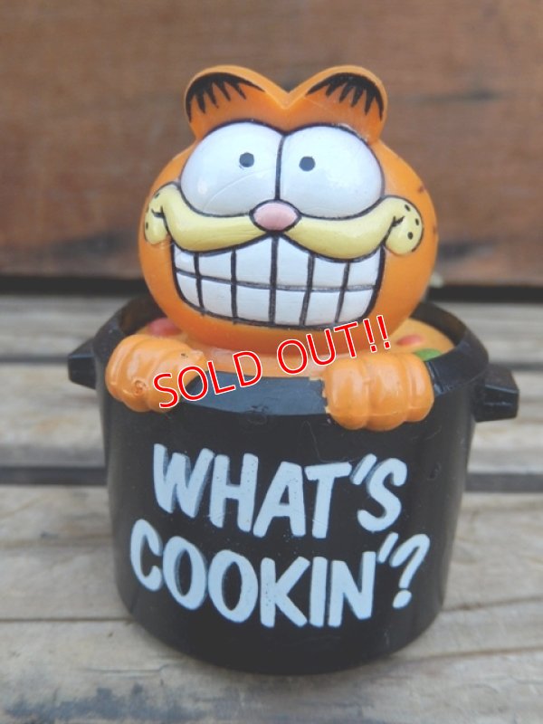 画像1: ct-130319-60 Garfield / 80's PVC sucker "WHAT'S COOKIN?"