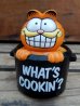 画像1: ct-130319-60 Garfield / 80's PVC sucker "WHAT'S COOKIN?" (1)