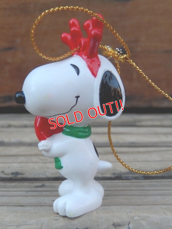 画像2: ct-131122-95 Snoopy / Whitman's 90's PVC Ornament "Reindeer "