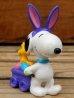 画像1: ct-131122-80 Snoopy / Whitman's 1999 PVC "Easter Bunny Cart (Purple ear)" (1)