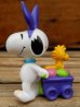 画像3: ct-131122-80 Snoopy / Whitman's 1999 PVC "Easter Bunny Cart (Purple ear)" (3)