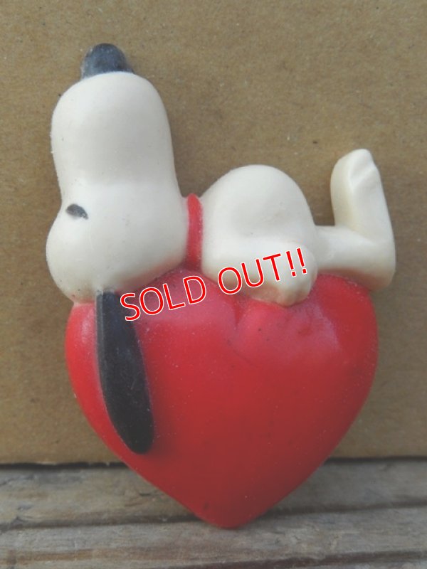画像1: ct-131201-37 Snoopy / 70's Magnet "Heart"