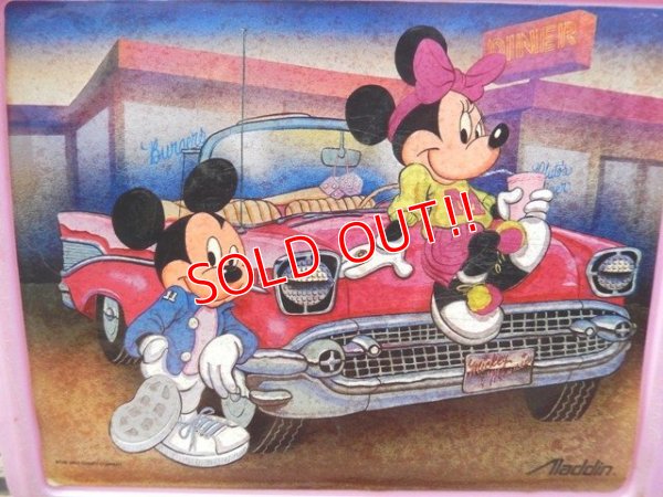 画像2: ct-131121-12 Mickey Mouse & Minnie Mouse / Aladdin 90's Plastic Lunchbox