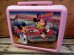 画像1: ct-131121-12 Mickey Mouse & Minnie Mouse / Aladdin 90's Plastic Lunchbox (1)