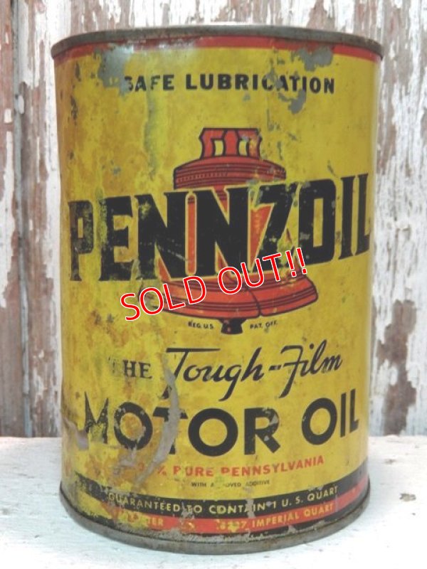 画像1: dp-140114-04 PENNZOIL / 50's-60's Motor Oil can