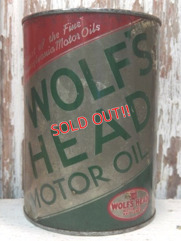 画像1: dp-140114-06 Wolf's Head / 50's-60's Motor Oil Can