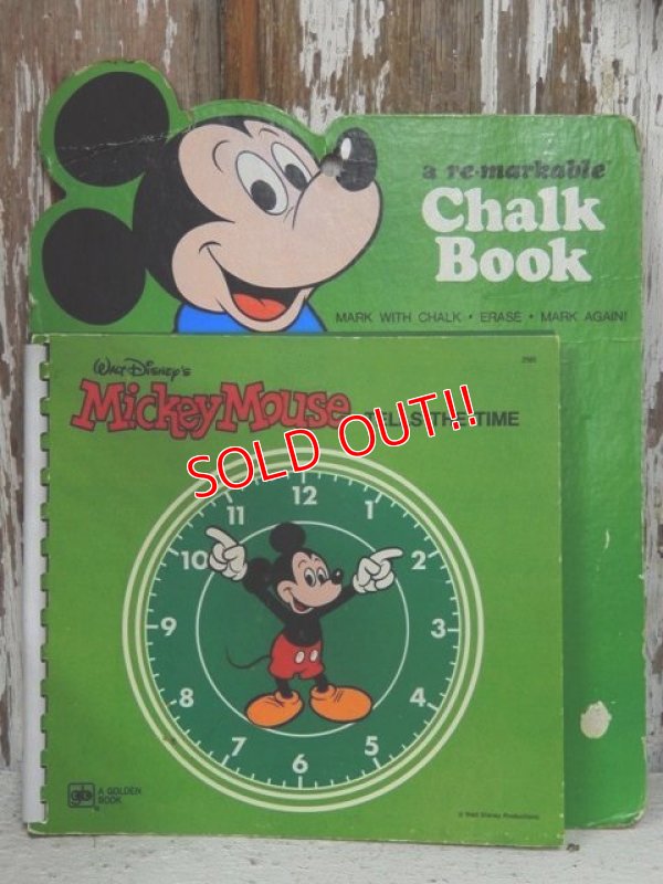 画像1: ct-140121-71 Mickey Mouse / 70's Tells The Time Chalk Book