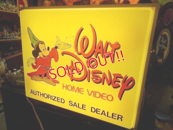 画像1: ct-140204-02 Walt Disney's / 80's Home Video Dealer Light Up Sign