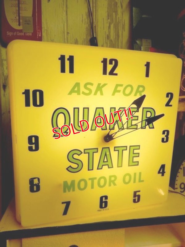 画像1: dp-120705-47 Quaker State / 60's Light Up Sign Clock