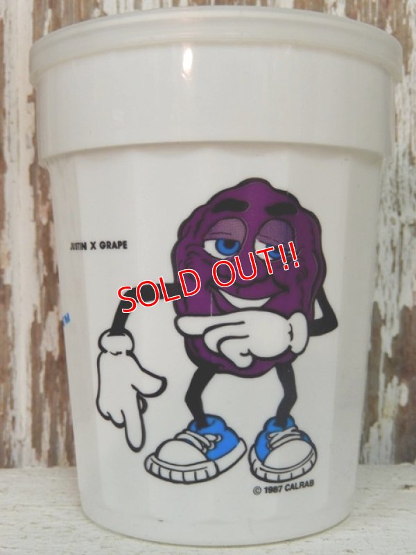 画像1: ct-140211-58 California Raisins / 1987 Plastic Cup "Justin X Grape"