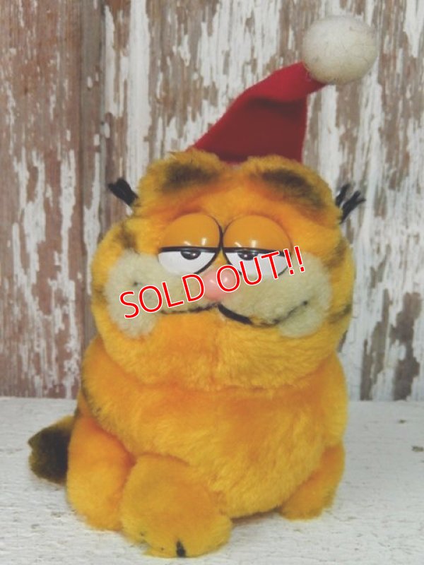 画像1: ct-140211-72 Garfield / R.DAKIN 80's mini Plush Doll "Santa" 