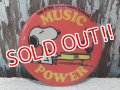 ct-140211-08 Snoopy / 70's Pinback "MUSIC POWER"