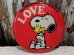 画像1: ct-140211-07 Snoopy / 70's Pinback "LOVE" (1)