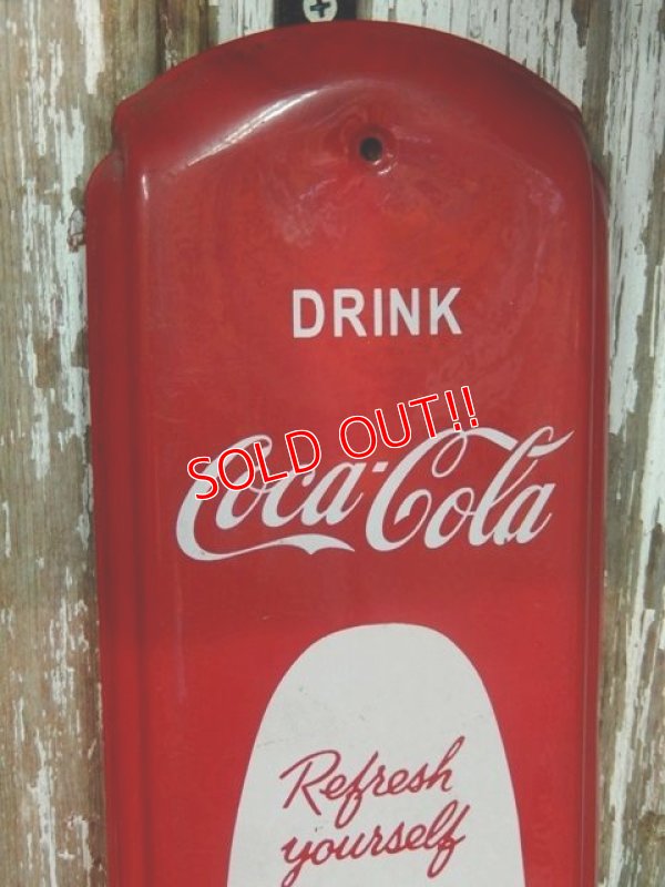 画像2: dp-140201-04 Coca Cola / 80's〜 Metal Thermometer