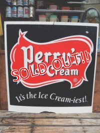 dp-140116-01 Perry's Ice Cream / Vintage W-side Plastic sign