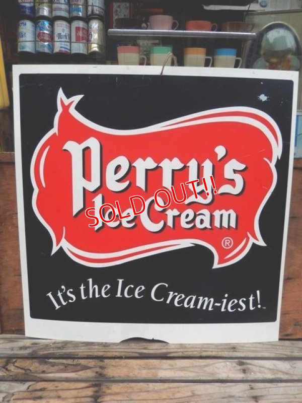 画像1: dp-140116-01 Perry's Ice Cream / Vintage W-side Plastic sign