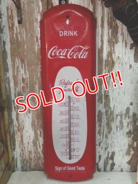dp-140201-04 Coca Cola / 80's〜 Metal Thermometer