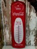 画像1: dp-140201-04 Coca Cola / 80's〜 Metal Thermometer (1)