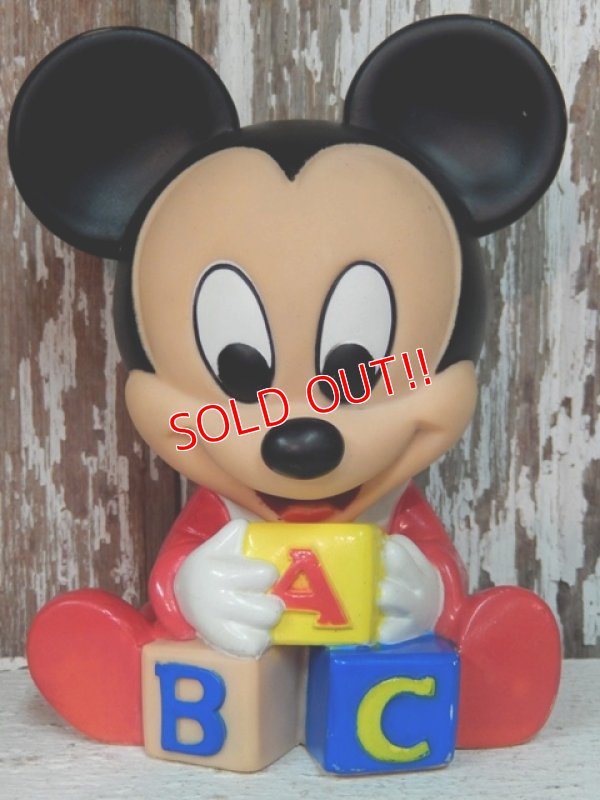 画像1: ct-140304-17 Baby Mickey Mouse / Shelcore 1986 Squeak Doll