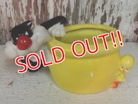 ct-140321-04 Sylvester & Tweety / 90's Ceramic Pot