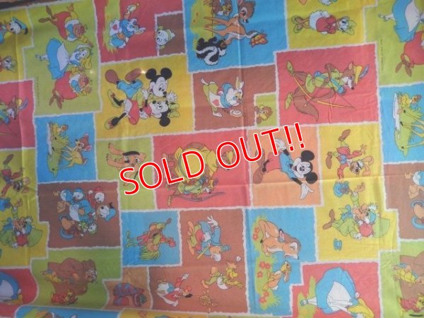 画像1: ct-140401-04 Disney / 70's Flat Sheet (Twin)