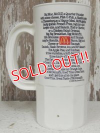 ct-140401-42 McDonald's / 80's Menu Plastic Mug