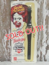 ct-140401-35 McDonald's / 80's Ronald McDonald Watch (Black)