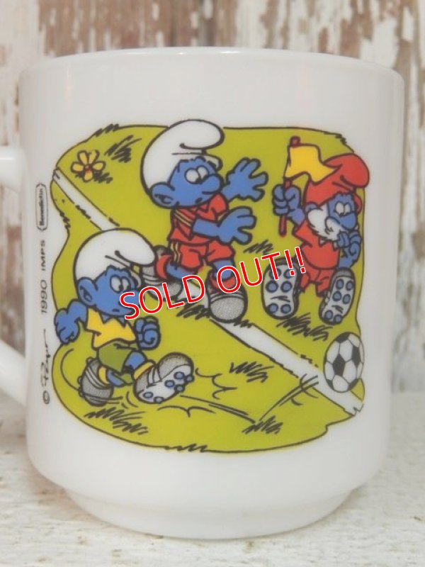 画像3: ct-140401-09 Smurf / 1990 Milk glass mug (France)