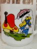 画像2: ct-140401-10 Smurf / 1984 Milk glass mug (France) (2)