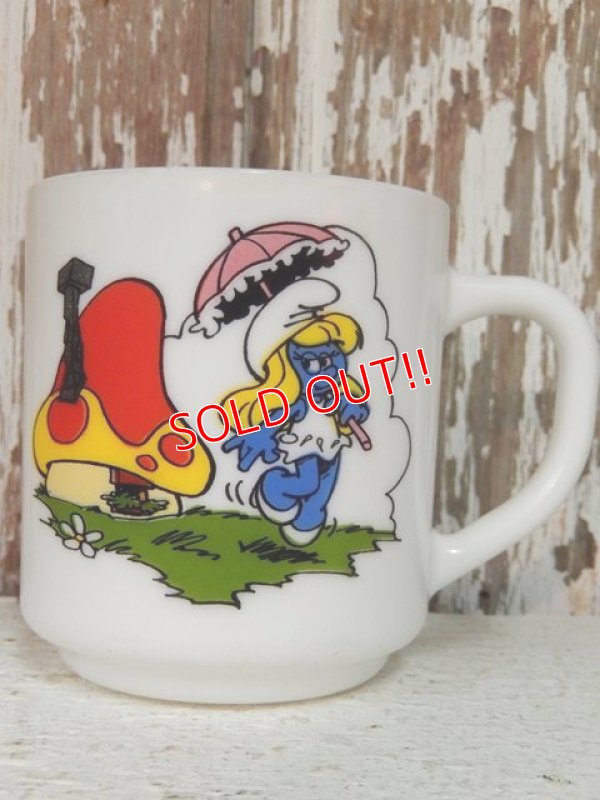 画像1: ct-140401-10 Smurf / 1984 Milk glass mug (France)