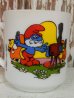 画像3: ct-140401-10 Smurf / 1984 Milk glass mug (France) (3)