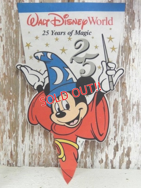 画像1: ct-140408-07 Mickey Mouse / Walt Disney World 25th Years of Magic Pennant