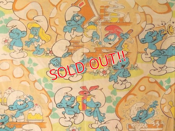 画像1: ct-140415-13 Smurf / 80's Flat Sheet (Twin)