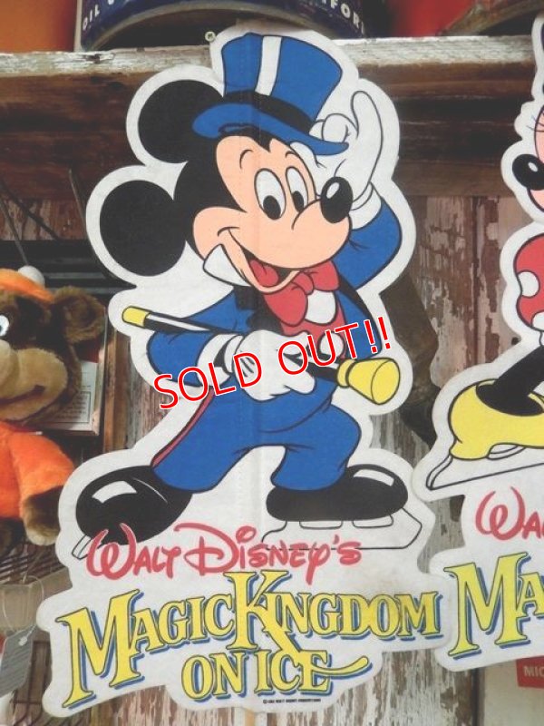 画像2: ct-140408-09 Walt Disney's / Magic Kingdom On Ice 80's Miceky & Minnie Flag