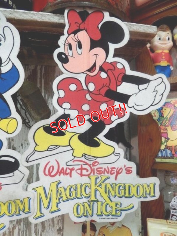画像3: ct-140408-09 Walt Disney's / Magic Kingdom On Ice 80's Miceky & Minnie Flag