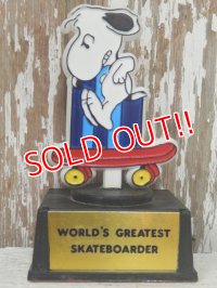ct-140510-08 Snoopy / AVIVA 70's Trophy "World's Greatest Skateborder"