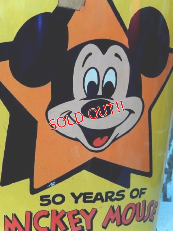 画像3: ct-140509-26 Mickey Mouse / 50 yeas of Magic Tin Trash Box