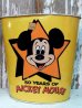画像2: ct-140509-26 Mickey Mouse / 50 yeas of Magic Tin Trash Box (2)