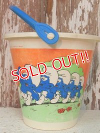 ct-140509-33 Smurf / 80's Plastic Bucket