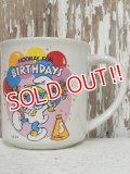 ct-140509-19 Smurfette / 80's Ceramic Mug "Hooray For Birthdays"