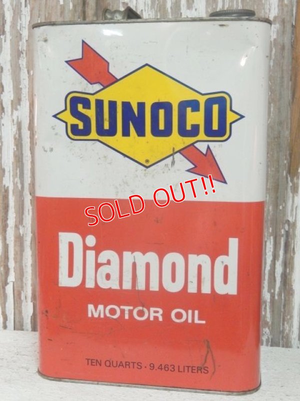 画像1: dp-140508-44 Sunoco / 60's Diamond Motor Oil Can