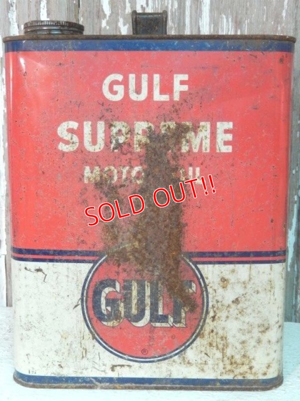 画像3: dp-140508-06 Gulf / 50'-60's Supreme Motor Oil Can