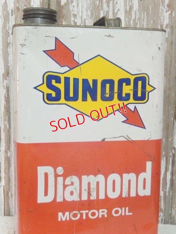 画像2: dp-140508-44 Sunoco / 60's Diamond Motor Oil Can