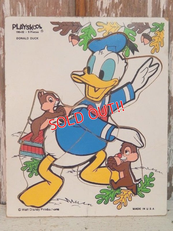 画像1: ct-140611-01 Donald Duck / Playskool 70's Wood Puzzle