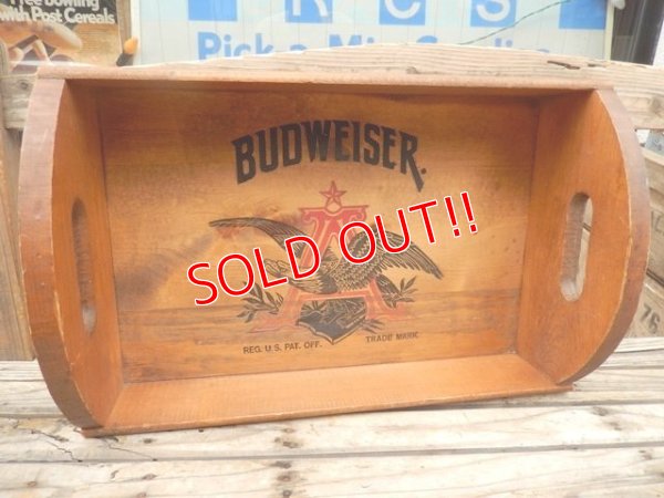 画像1: dp-140606-02 Budweiser / 70's Wood Tray