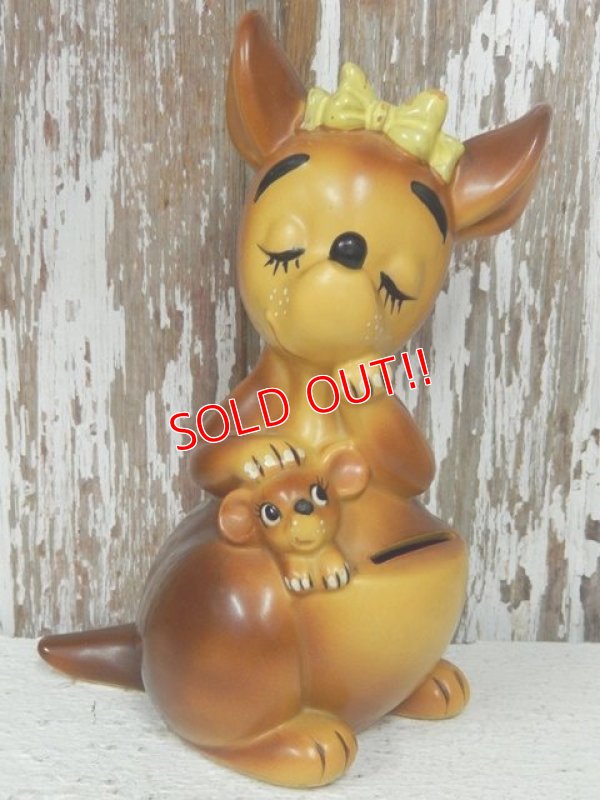 画像1: ct-140509-15 Kangaroo & Baby / 70's Ceramic Bank