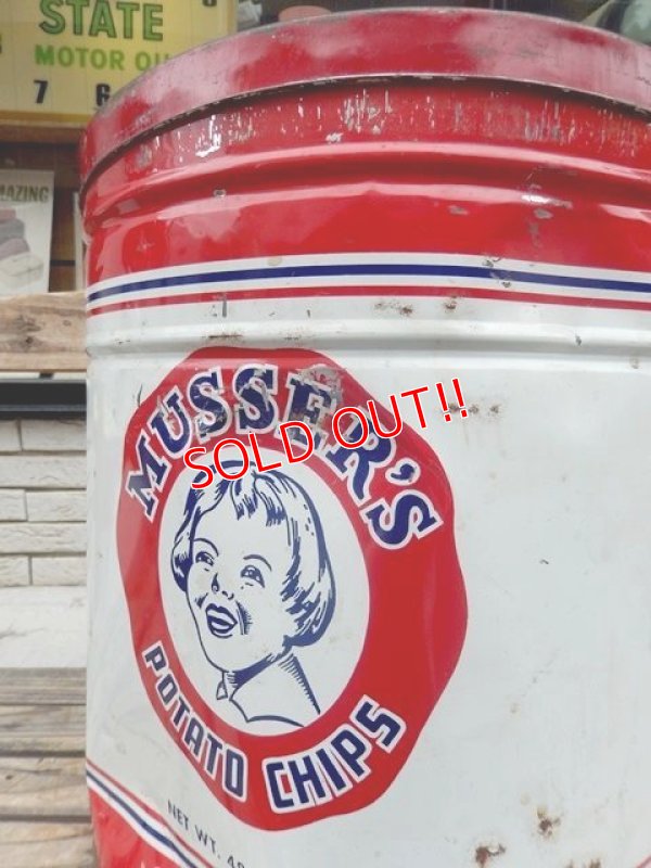 画像3: dp-140508-08 Musser's Potato Chips / Vintage Tin Can